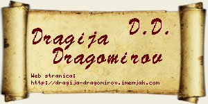 Dragija Dragomirov vizit kartica